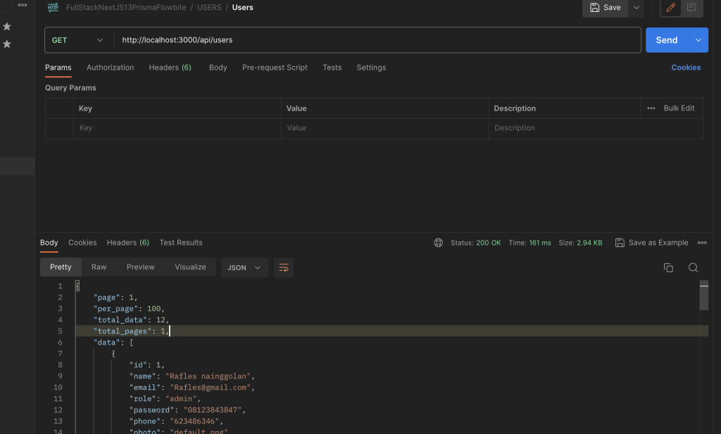 nextjs 13 Rest API handler