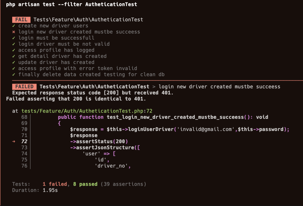 larave unit test