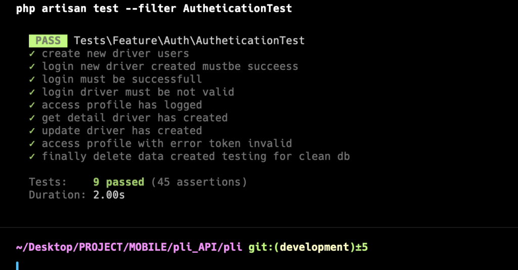 unit test laravel