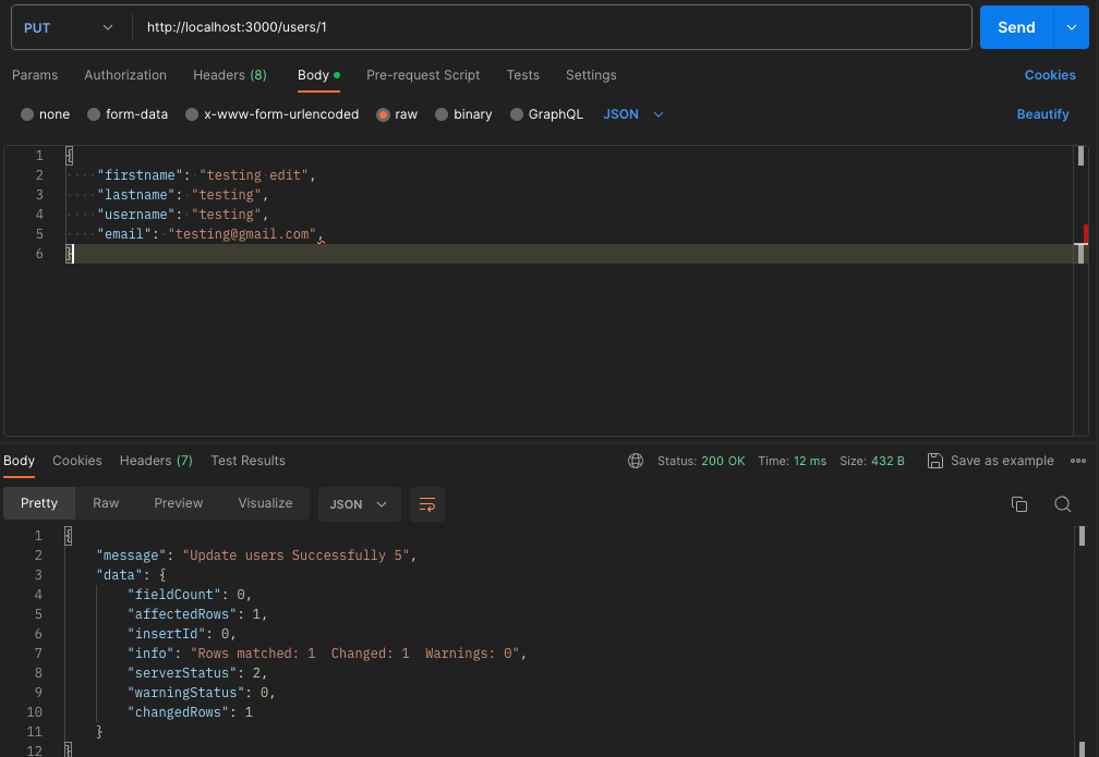 rest api expressjs and mysql