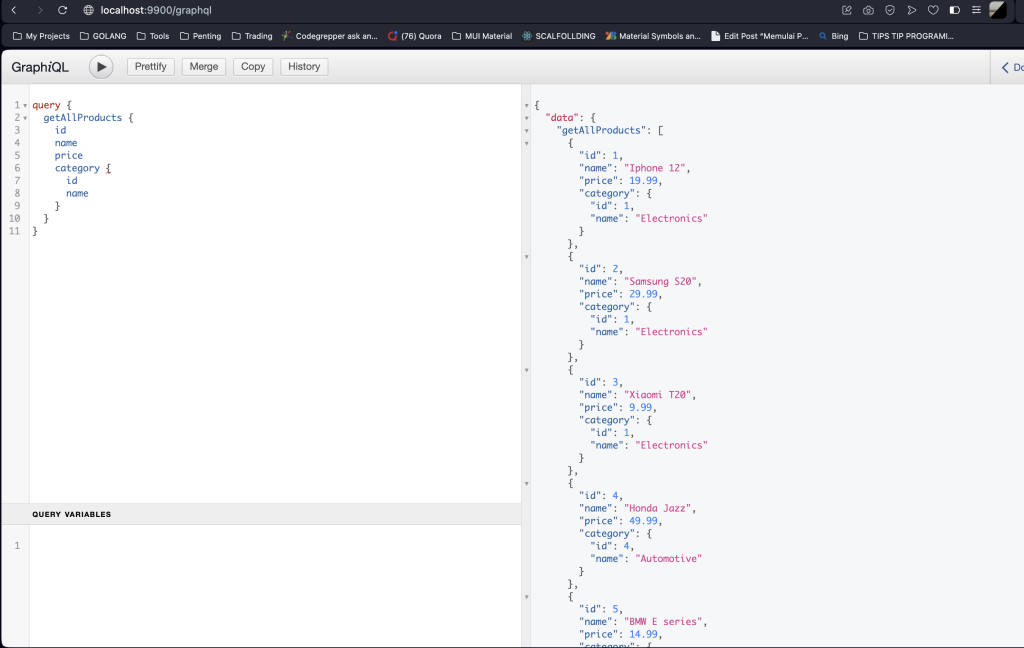 Graphql with ExpressJS